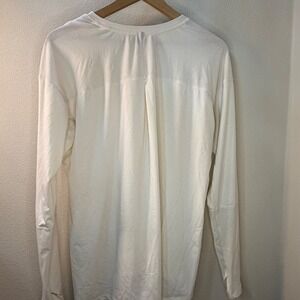 The North Face Womens Long Sleeve Athletic Top Ivory XL Relaxed Fit Thumbholes